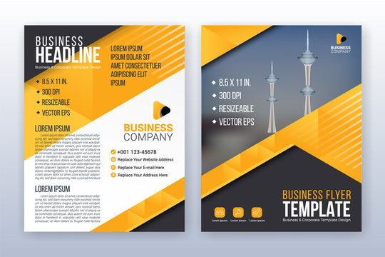 Modern business annual report template. Multipurpose flyter background