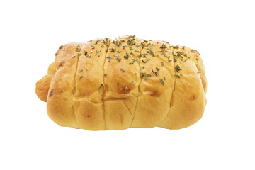sausage bread isolated on white background