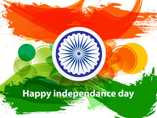 happy Indian independence day background with Indian flag