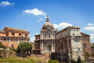 Fototapeta na wymiar Forum of Caesar in Rome, Italy