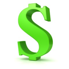dollar sign 3d green