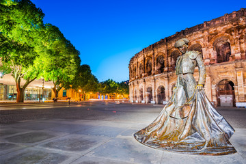 Nimes, roman arena in Occitanie, France © ecstk22