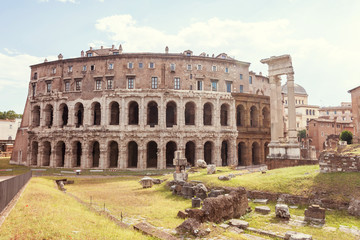 Fototapeta na wymiar Rome theatre Marcellus