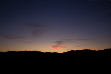 Sunset view at the park with the nature
