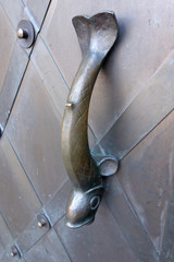 Door handle in the Liebfrauenkirche (German for Church of Our Lady) in Trier, Germany.