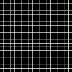 Fototapeta premium Five millimeters square white grid on black, blueprint pattern