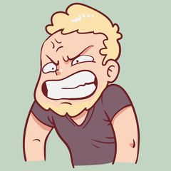 Angry man expression