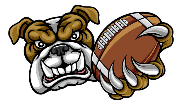Bulldog American Football Mascot