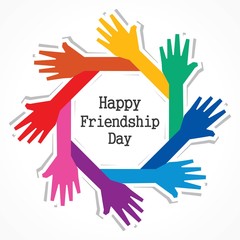 Happy Friendship day vector typographic design