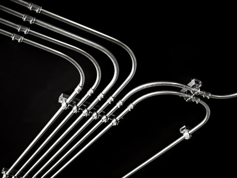 Electric wires in aluminum pipes