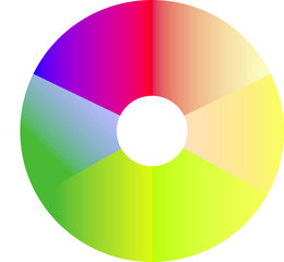 Abstract wheel colored in bright spectral colors