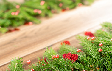 Christmas Background with Fir Branches