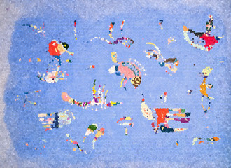 カンディンスキー 空の青 ステンドグラスアート