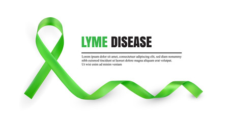 Green Lyme Disease Awareness Symbolic Ribbon