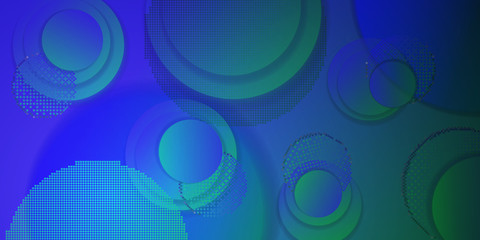 Gradient geometric background. Circles shapes composition. Vector background.