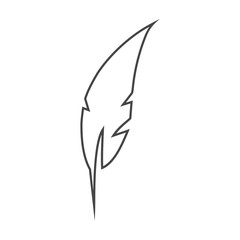 Feather on white icon