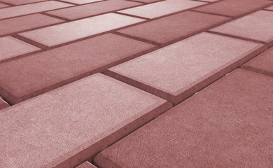 3D realistic render of red lock paving texture.