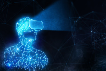 Technology, future and entertainment concept