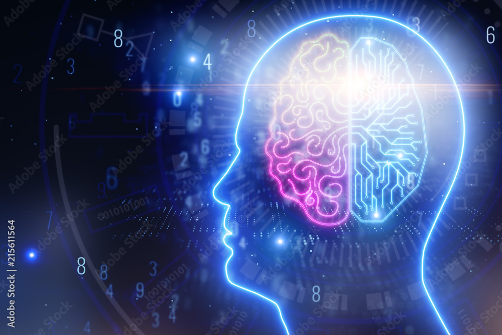 Poster Artificial intelligence and computing concept