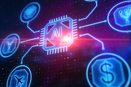Artificial intelligence and finance concept
