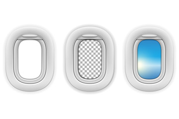 airplane window porthole stock vector illustration