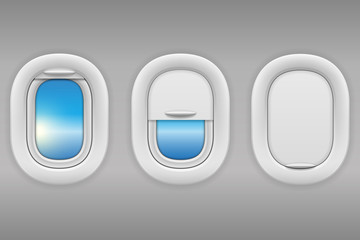 airplane window porthole stock vector illustration