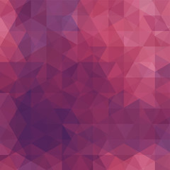 Abstract mosaic background. Triangle geometric background. Design elements. Vector illustration. Pink, purple colors.