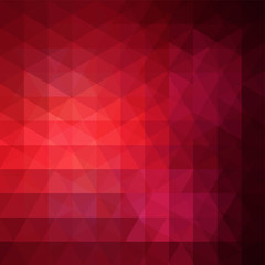 Geometric pattern, triangles vector background in brown, orange  tones. Illustration pattern