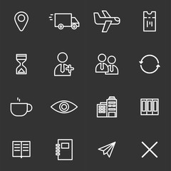 Misc icons set simple flat style vector illustration