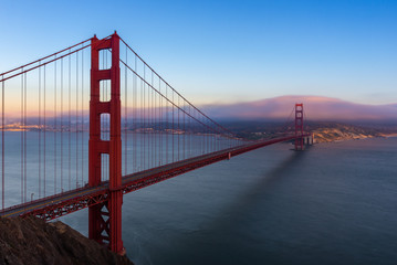 Fototapeta na wymiar Golden Gate Bridge from Battery Spencer in San Francisco, California, USA