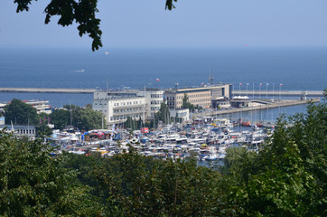 Marina jachtowa w Gdyni latem, Pomorze/Yacht marina in Gdynia by summer time, Pomerania, Poland