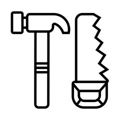  saw, hummer, hammer icon