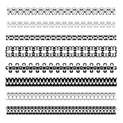 Patterned, decorative frame for decorating invitations, postcards and other printed products.