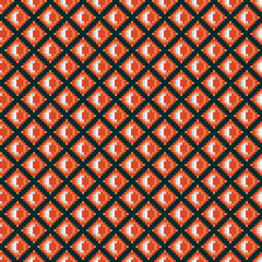 Pixel seamless pattern tribal design. Ethnic textile print. Vector fashion background.