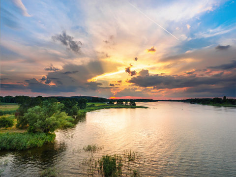 Havelblick bei Ph&ouml;ben im Sonnenuntergang