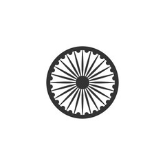 Indian flag wheel vector icon