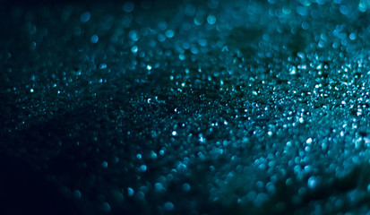 Abstract Beautiful Navy Blue bokeh lights Background.