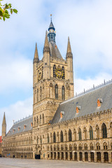 View at the Belfry of Cloth hall in Ypres - Belgium