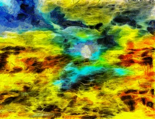 Papier Peint photo autocollant Mélange de couleurs Peinture abstraite colorée