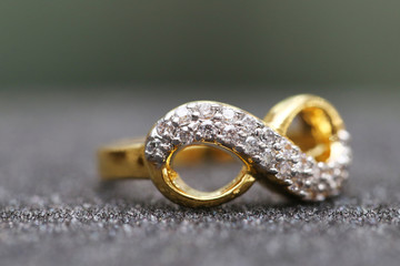 Diamond ring infinity symbol