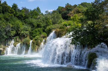 Beautiful Skradinski Buk Waterfall In Krka