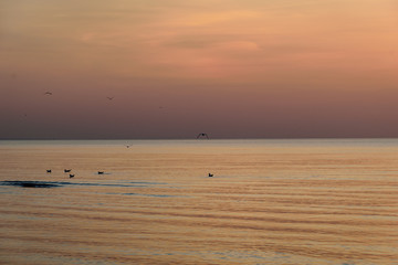 Fototapeta na wymiar Beatiful sunset in the baltic sea