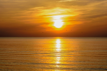 Obraz premium Beatiful sunset in the baltic sea
