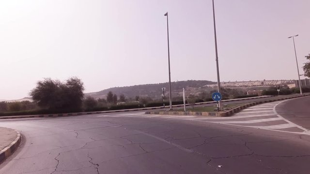 Road from Abu Dhabi to the Oasis Liwa stock footage video