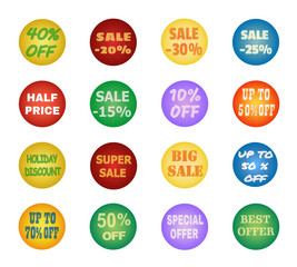 Balls with promotional offers, seasonal and holiday sale.