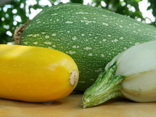 Polonne / Ukraine - July 19 2018: Zucchini on the table