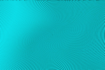 Fototapeta na wymiar Light blue black geometric grunge halftone pattern. Soft dynamic lines. Abstract vector illustration with dots. Modern polka dots background