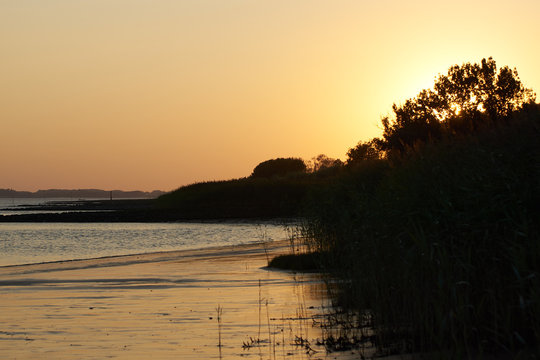Elbe bei Kolmar Sonnenuntergang