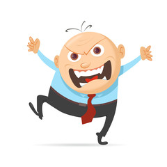 angry boss screams