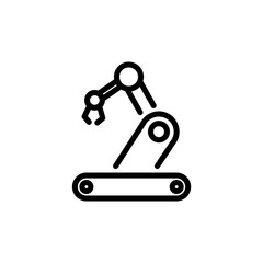 Robotics icon simple flat style outline illustration